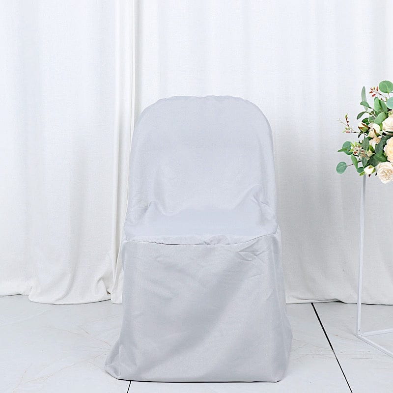 10 pcs Folding Flat Chair Covers Wedding Party Decorations