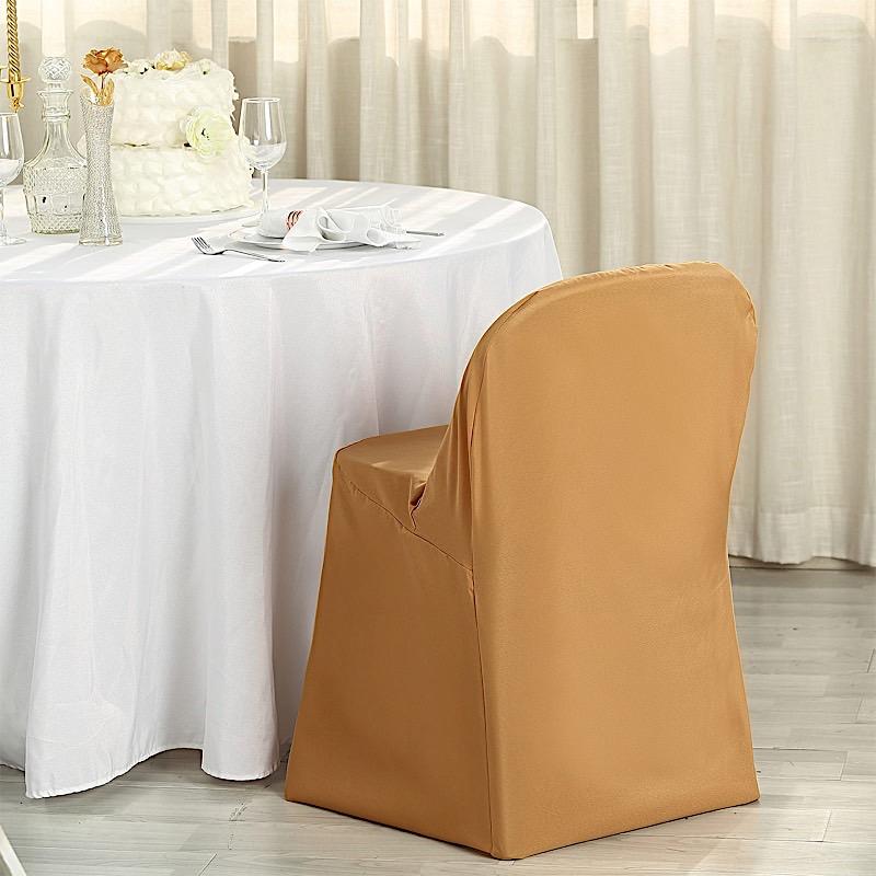 10 pcs Folding Flat Chair Covers Wedding Party Decorations