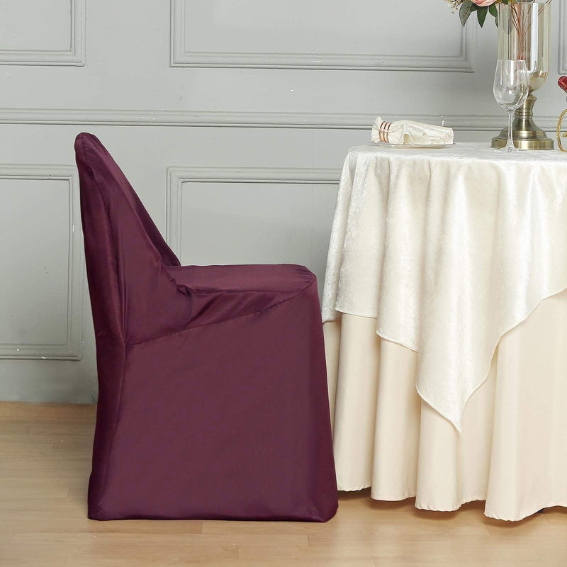 10 pcs Folding Flat Chair Covers Wedding Party Decorations