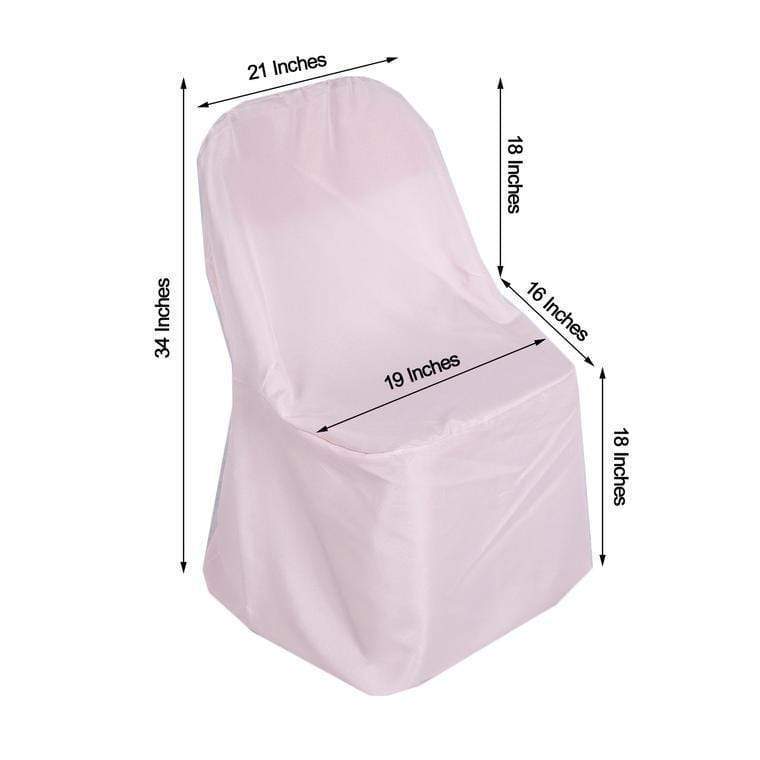 10 pcs Folding Flat Chair Covers Wedding Party Decorations