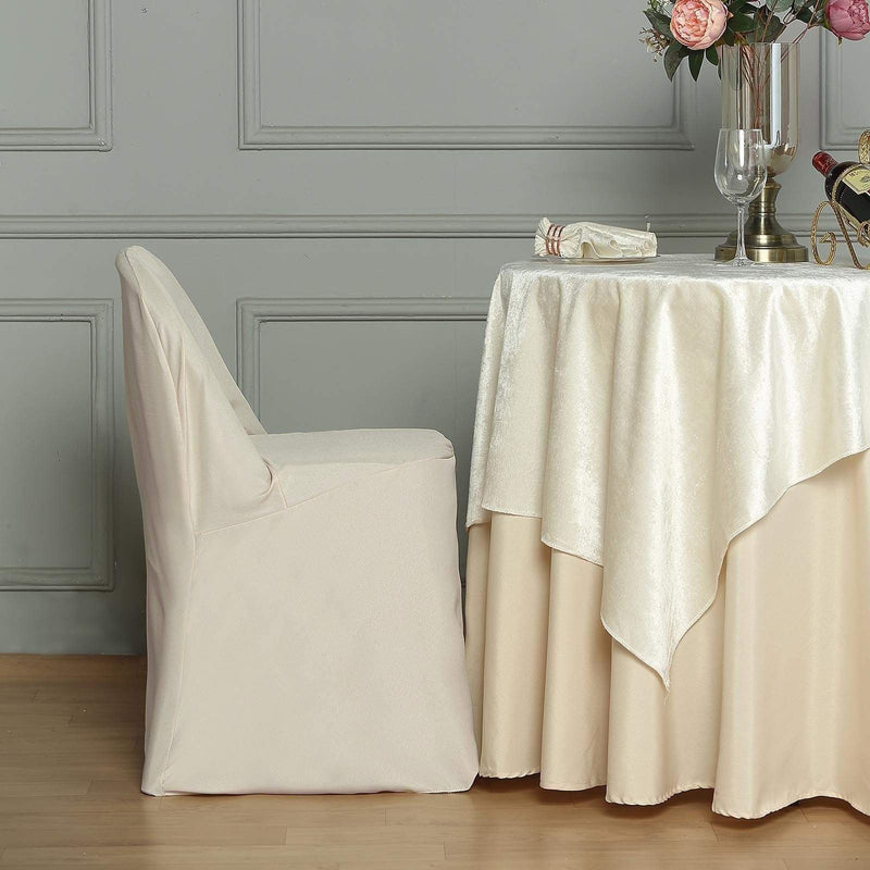 10 pcs Folding Flat Chair Covers Wedding Party Decorations