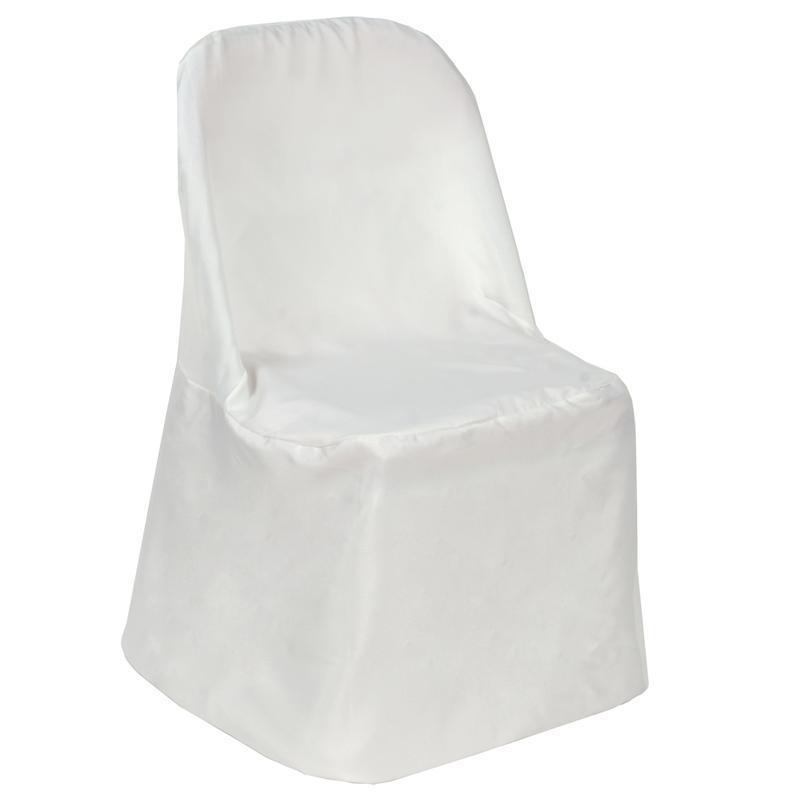 10 pcs Folding Flat Chair Covers Wedding Party Decorations CHAIR_FOLD1_IVR_PK10