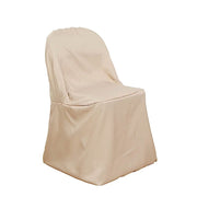 10 pcs Folding Flat Chair Covers Wedding Party Decorations CHAIR_FOLD1_NUDE_PK10