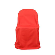 10 pcs Folding Flat Chair Covers Wedding Party Decorations CHAIR_FOLD1_RED_PK10