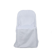 10 pcs Folding Flat Chair Covers Wedding Party Decorations CHAIR_FOLD1_SILV_PK10