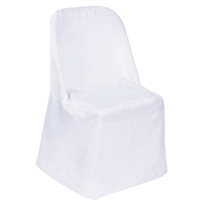 10 pcs Folding Flat Chair Covers Wedding Party Decorations CHAIR_FOLD1_WHT_PK10