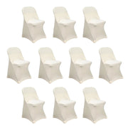 10 pcs Spandex Folding Chair Covers Wedding Party Decorations CHAIR_SPFD_081_PK10