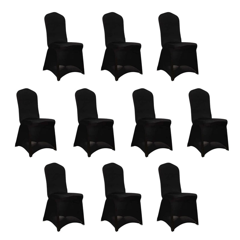 10 pcs Spandex Folding Chair Covers Wedding Party Decorations CHAIR_SPFD_BLK_PK10