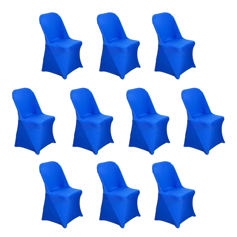 10 pcs Spandex Folding Chair Covers Wedding Party Decorations CHAIR_SPFD_ROY_PK10