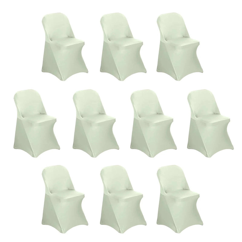 10 pcs Spandex Folding Chair Covers Wedding Party Decorations CHAIR_SPFD_SAGE_PK10