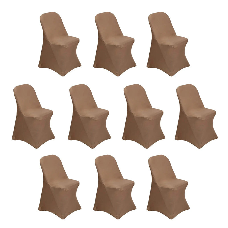 10 pcs Spandex Folding Chair Covers Wedding Party Decorations CHAIR_SPFD_TAUP_PK10