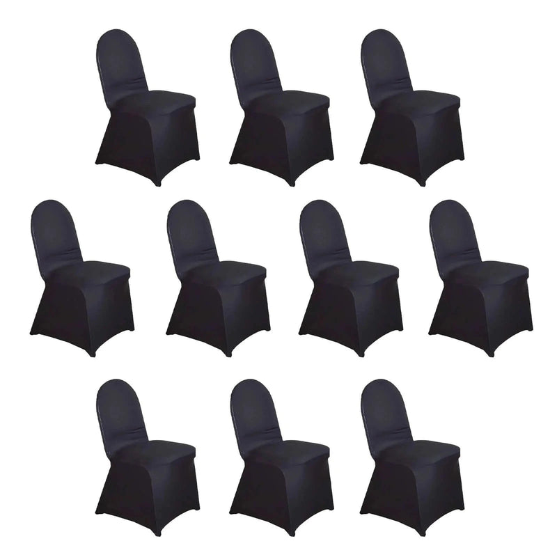 10 pcs Spandex Stretchable Chair Covers Wedding Party Decorations CHAIR_SPX_BLK_PK10