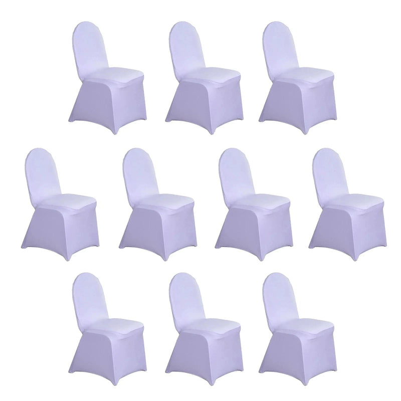 10 pcs Spandex Stretchable Chair Covers Wedding Party Decorations CHAIR_SPX_LAV_PK10