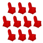 10 pcs Spandex Stretchable Chair Covers Wedding Party Decorations CHAIR_SPX_RED_PK10