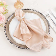 10 Pearl Gold Metal Napkin Rings Dining Table Decor - White NAP_RING53_WHT