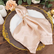 10 Pearl Gold Metal Napkin Rings Dining Table Decor - White NAP_RING53_WHT