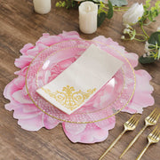 10 Peony Flower Cardboard Paper Placemats - Pink DSP_CHRG_PEO01_PINK