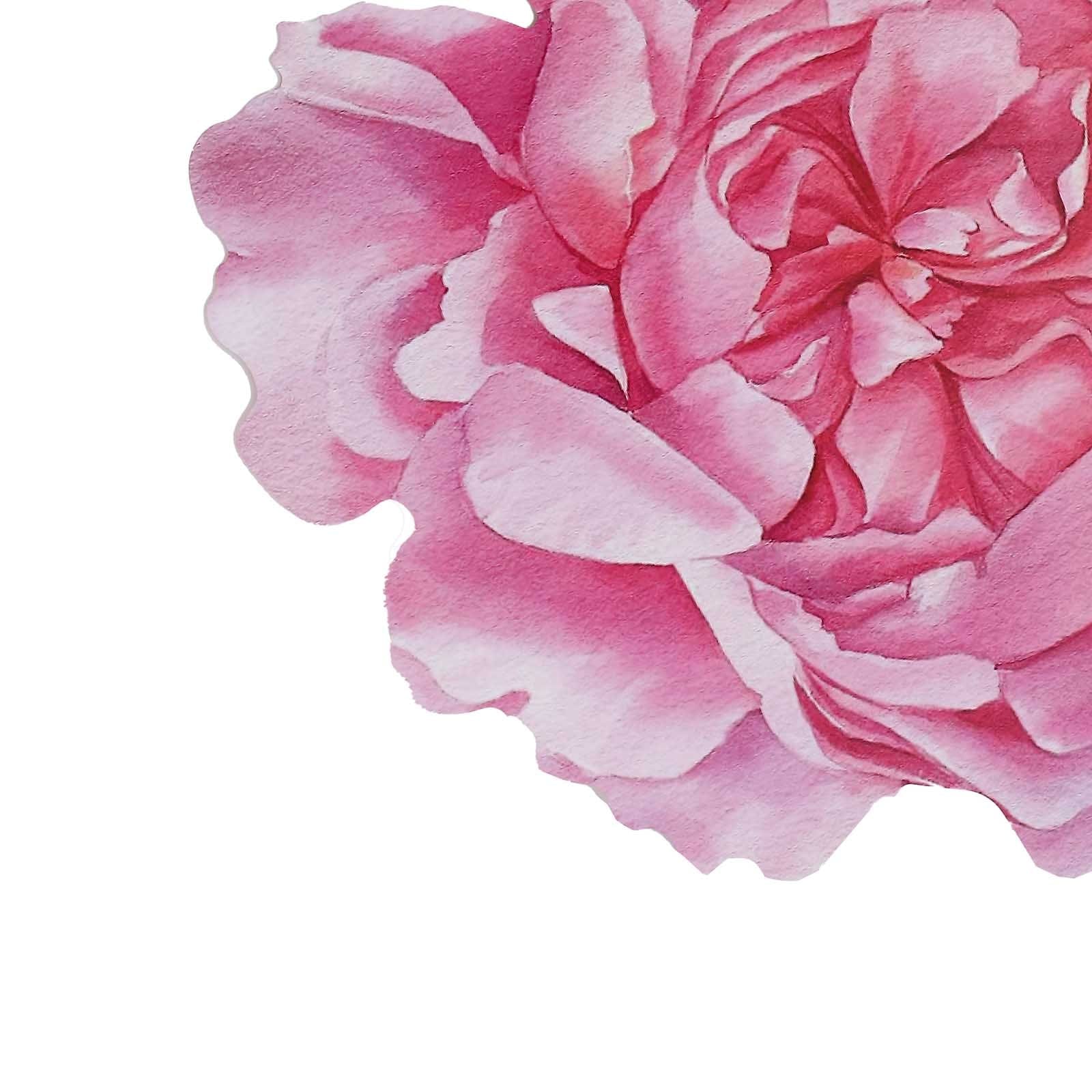 10 Peony Flower Cardboard Paper Placemats - Pink DSP_CHRG_PEO01_PINK