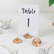 10 Plastic 1.75" Crystal Place Card Holders Table Number Stands - Clear