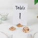 10 Plastic 1.75" Crystal Place Card Holders Table Number Stands - Clear