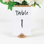 10 Plastic 1.75" Crystal Place Card Holders Table Number Stands - Clear