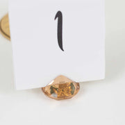 10 Plastic 1.75" Crystal Place Card Holders Table Number Stands - Clear