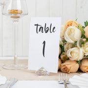 10 Plastic 1.75" Crystal Place Card Holders Table Number Stands - Clear CARD_ACRY01_CLR