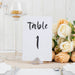 10 Plastic 1.75" Crystal Place Card Holders Table Number Stands - Clear CARD_ACRY01_CLR