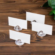 10 Plastic 1.75" Crystal Place Card Holders Table Number Stands - Clear CARD_ACRY01_CLR