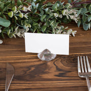 10 Plastic 1.75" Crystal Place Card Holders Table Number Stands - Clear CARD_ACRY01_CLR