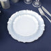 10 Plastic Dinner Salad Plates with Scalloped Rim - Disposable Tableware
