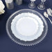 10 Plastic Dinner Salad Plates with Scalloped Rim - Disposable Tableware