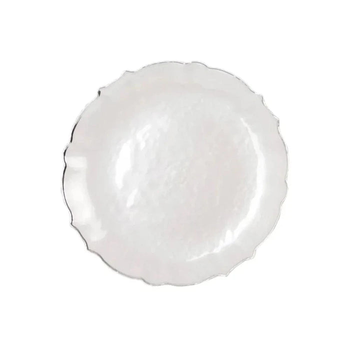 10 Plastic Dinner Salad Plates with Scalloped Rim - Disposable Tableware DSP_PLR0032_7_PRLSV