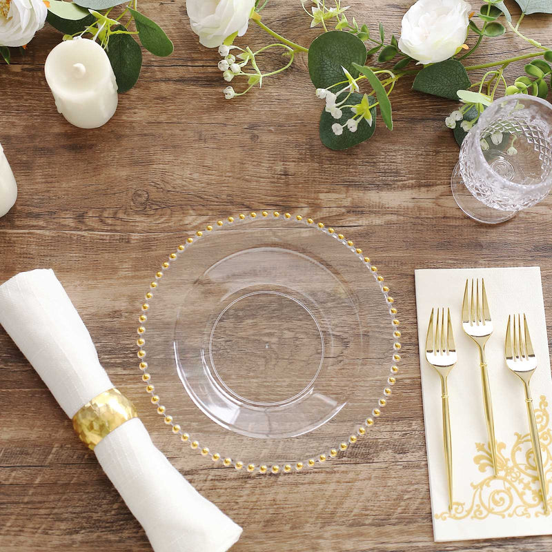 10 Plastic Soup Bowls with Beaded Rim