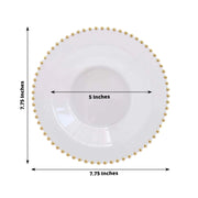 10 Plastic Soup Bowls with Beaded Rim