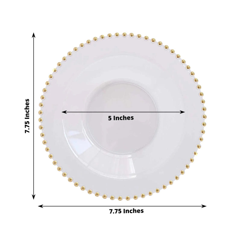 10 Plastic Soup Bowls with Beaded Rim