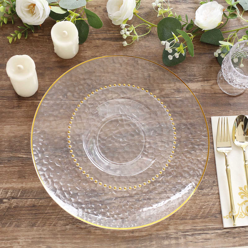 10 Plastic Soup Bowls with Beaded Rim