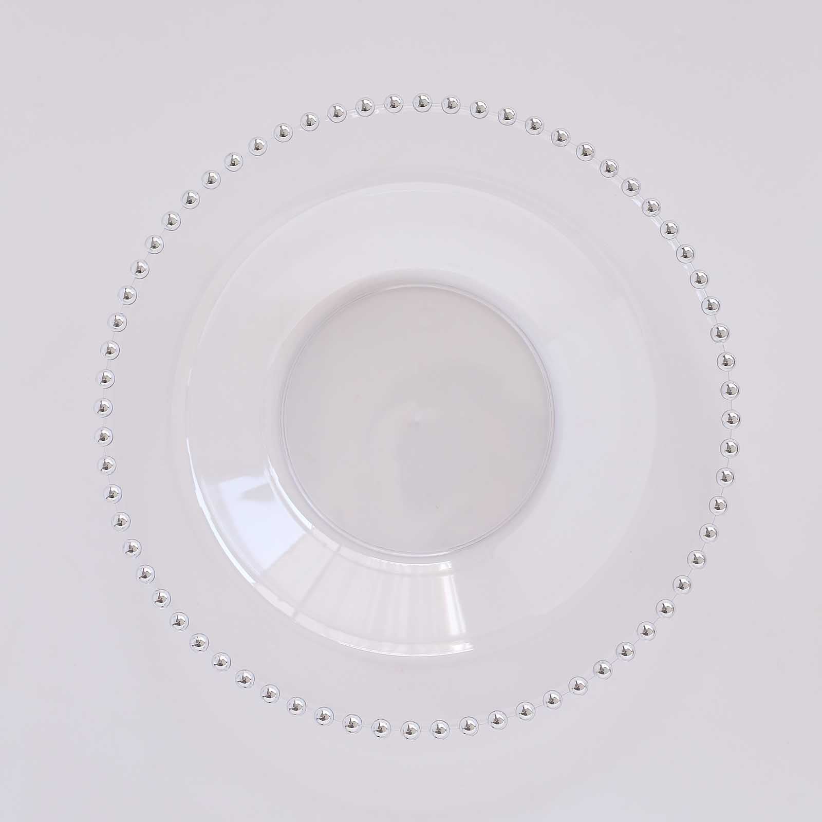 10 Plastic Soup Bowls with Beaded Rim