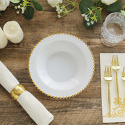 10 Plastic Soup Bowls with Beaded Rim