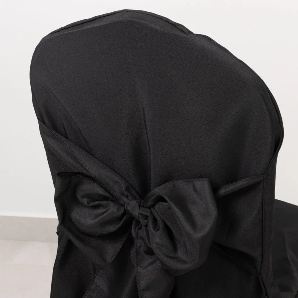 10 Polyester Banquet Chair Covers with Attached Sashes