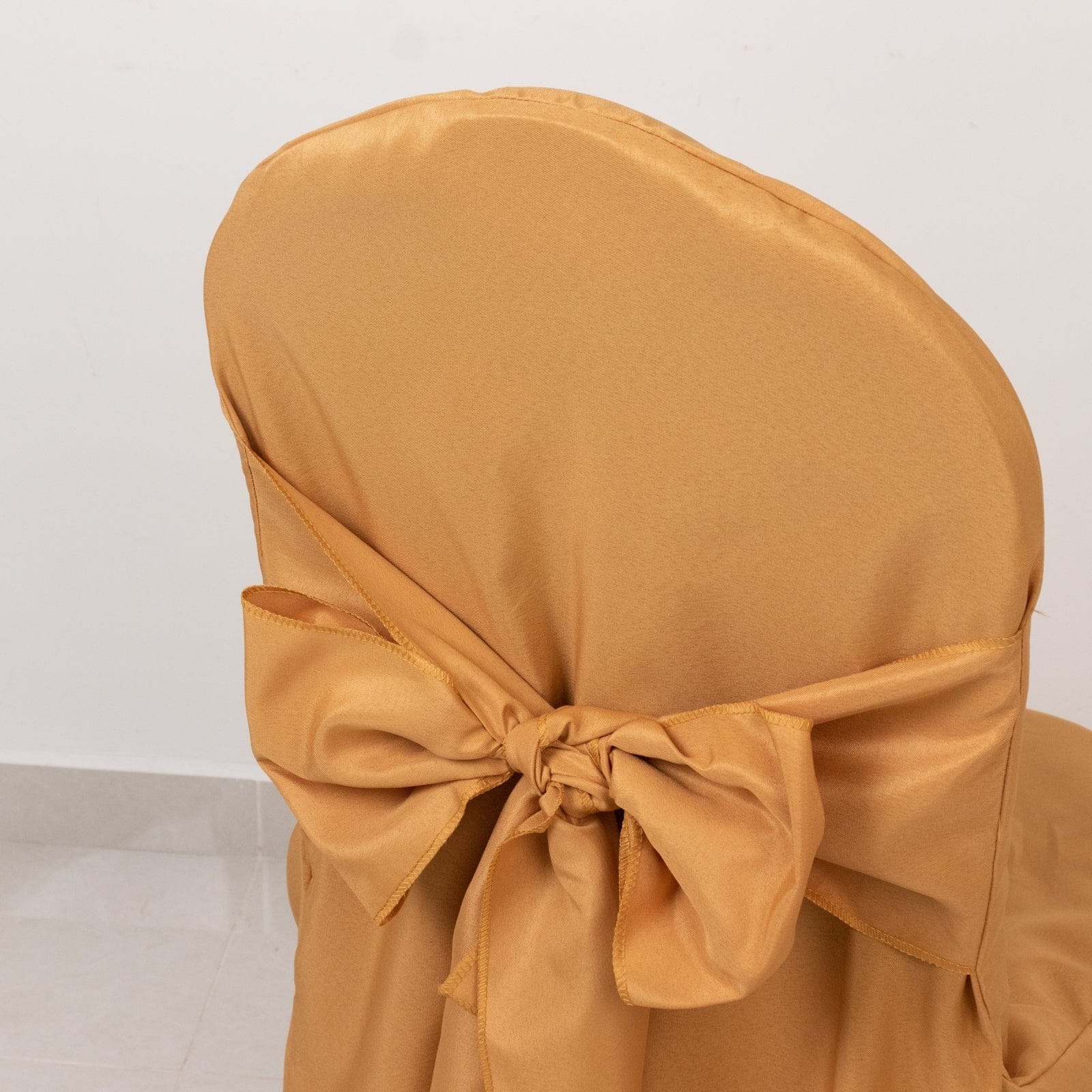 10 Polyester Banquet Chair Covers with Attached Sashes