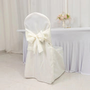 10 Polyester Banquet Chair Covers with Attached Sashes
