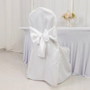 10 Polyester Banquet Chair Covers with Attached Sashes