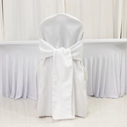 10 Polyester Banquet Chair Covers with Attached Sashes