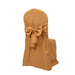 10 Polyester Banquet Chair Covers with Attached Sashes CHAIR_BANQ_SASH_GOLD_PK10