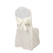 10 Polyester Banquet Chair Covers with Attached Sashes CHAIR_BANQ_SASH_IVR_PK10