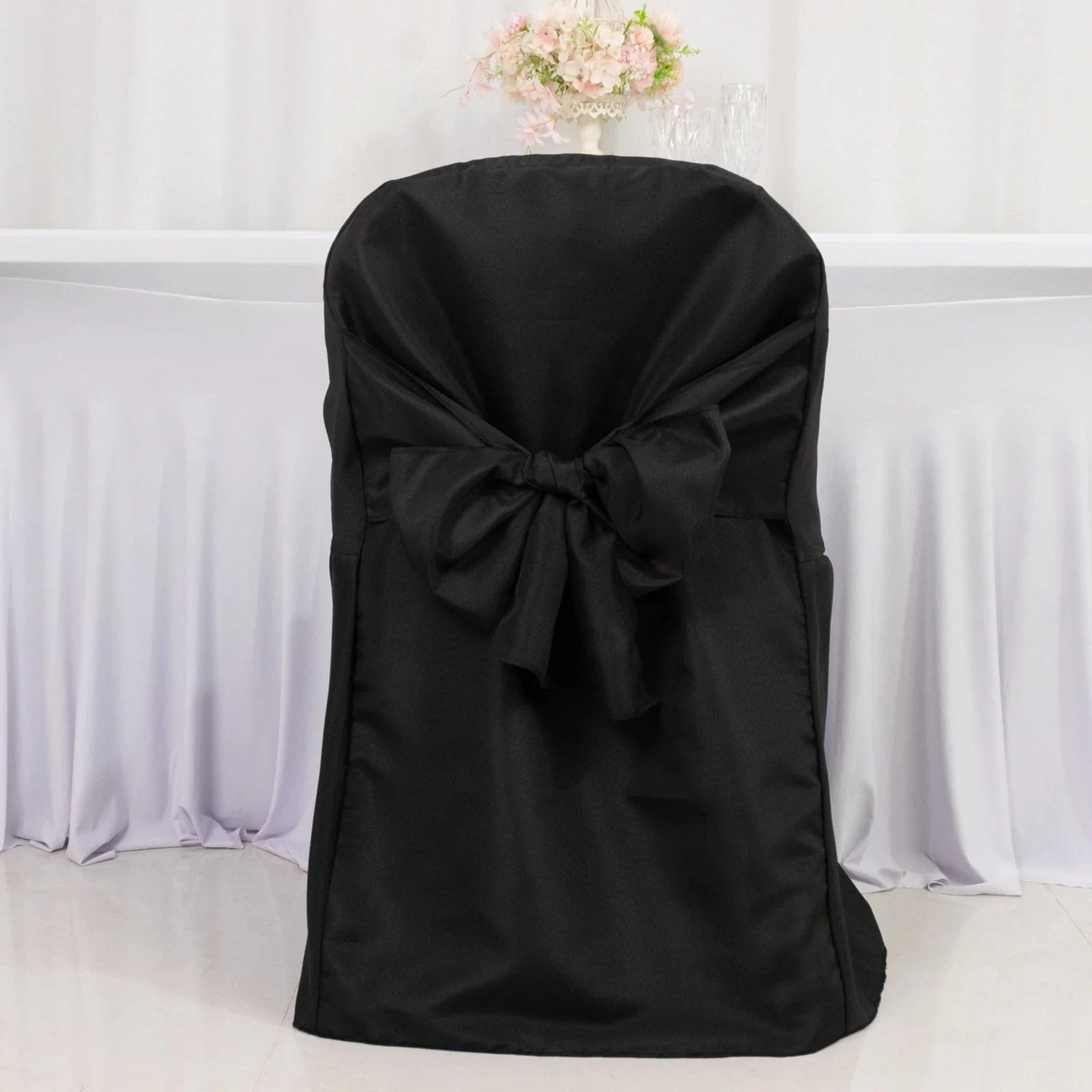 10 Polyester Folding Chair Covers with Attached Sashes