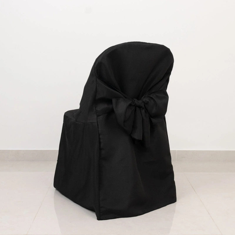 10 Polyester Folding Chair Covers with Attached Sashes