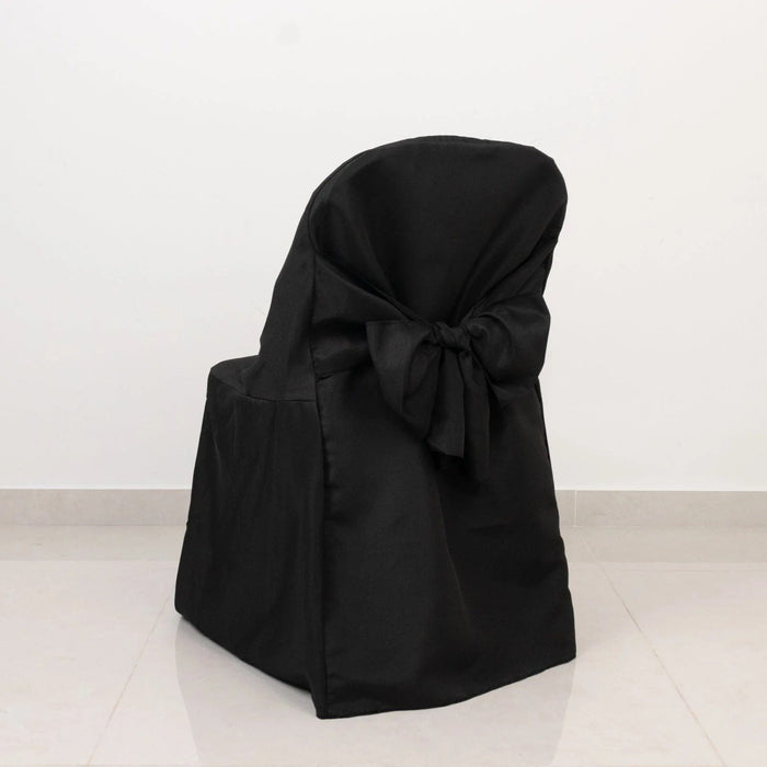 10 Polyester Folding Chair Covers with Attached Sashes