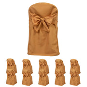 10 Polyester Folding Chair Covers with Attached Sashes